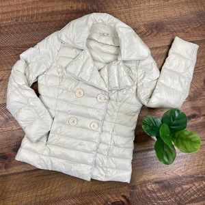 SUNDANCE M Down Filled Puffer Jacket cream feather